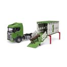 Bruder - Scania állatszállító tehénfigurával - JátékManufaktúra