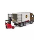 Bruder - Scania UPS logisztikai jármű targoncával - JátékManufaktúra