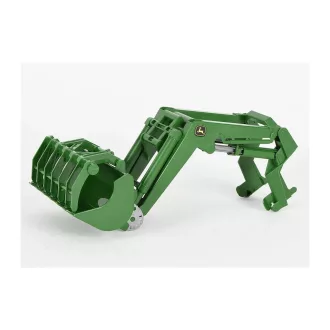 Bruder - Homlokrakodó John Deere 7R traktorhoz (zöld) - JátékManufaktúra