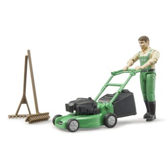 Bruder BWORLD - Kertész fűnyíróval és kiegészítőkkel - JátékManufaktúra