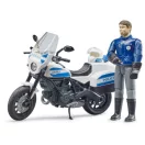 Bruder BWORLD - Ducati Scrambler rendőrmotor motorossal - JátékManufaktúra