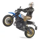 Bruder - BWORLD Scrambler Ducati Café Racer motor figurával - JátékManufaktúra
