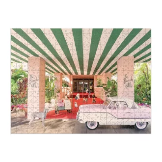 Galison - Kétoldalas puzzle - Kutyák a Beverly Hills-i hotelben - 500 darabos - JátékManufaktúra