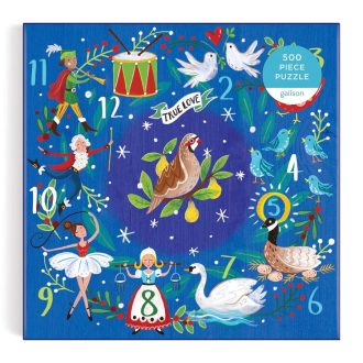 Galison - Puzzle 12 karácsonyi nap 500 db - Sérült csomagolás, de a játék természetesen új, hibátlan. Akkor válaszd, ha nem gond Neked a sérült csomagolás. - JátékManufaktúra