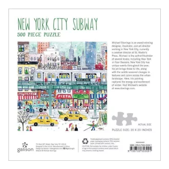 Galison - Puzzle: New York-i metró (500 db) - JátékManufaktúra