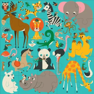 Mudpuppy - Jumbo puzzle Állatok a nagyvilágból, 25 db - JátékManufaktúra