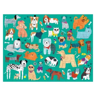 Mudpuppy - Kétoldalas puzzle: Kutyák és macskák, 100 db - JátékManufaktúra