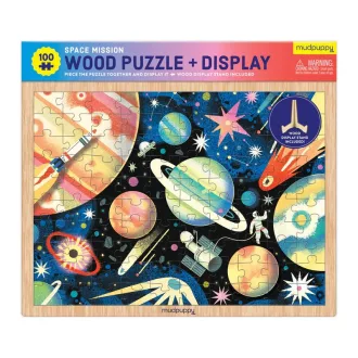 Mudpuppy - Fa puzzle Űrmisszió, 100 db - JátékManufaktúra