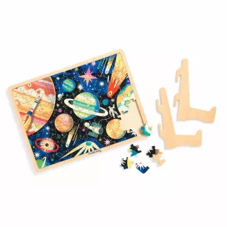 Mudpuppy - Fa puzzle Űrmisszió, 100 db - JátékManufaktúra