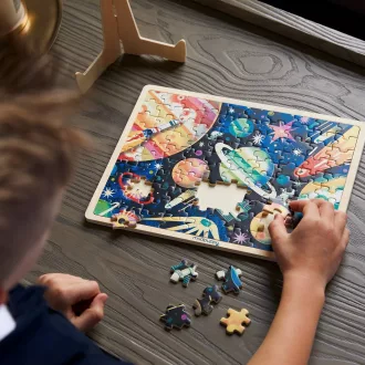 Mudpuppy - Fa puzzle Űrmisszió, 100 db - JátékManufaktúra