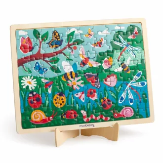 Mudpuppy - Fa puzzle Élet a kertben, 100 db - JátékManufaktúra