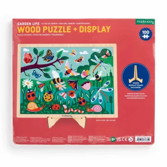 Mudpuppy - Fa puzzle Élet a kertben, 100 db - JátékManufaktúra