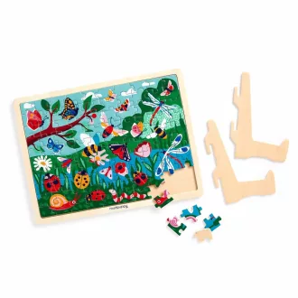 Mudpuppy - Fa puzzle Élet a kertben, 100 db - JátékManufaktúra