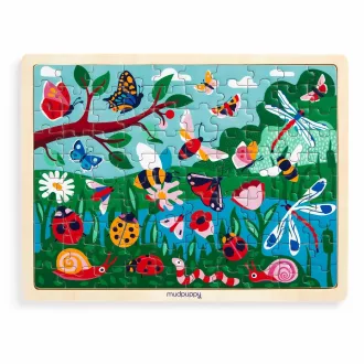 Mudpuppy - Fa puzzle Élet a kertben, 100 db - JátékManufaktúra