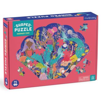 Mudpuppy - Sellő-öböl, kagyló alakú puzzle (75 db, sérült csomagolás) - JátékManufaktúra