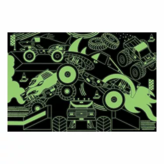 Mudpuppy - Monster Trucks - sötétben világít, 100 darabos - JátékManufaktúra