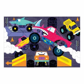 Mudpuppy - Monster Trucks - sötétben világít, 100 darabos - JátékManufaktúra