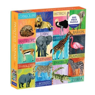 Mudpuppy - Szafari kollázs puzzle (500 db) - JátékManufaktúra
