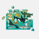 Mudpuppy - Kétoldalas puzzle: Szárazföldi és tengeri ragadozók, 100 db - JátékManufaktúra