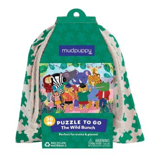 Mudpuppy - Vadállatok vászonzsákban puzzle, 36 db - JátékManufaktúra
