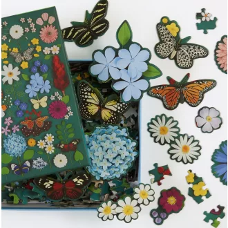 Galison - Lepkés botanikus kert puzzle - 500 darabos - JátékManufaktúra