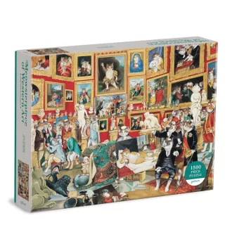 Galison - Uffizi nézőtér macskákkal - 1500 darabos puzzle - JátékManufaktúra