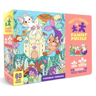   Chronicle books Rodinné puzzle Purrmaid Paradise 60 dielikov