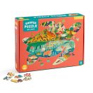 Mudpuppy - Mocsarak teknős alakú puzzle, 300 db - JátékManufaktúra