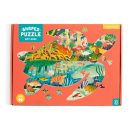 Mudpuppy - Mocsarak teknős alakú puzzle, 300 db - JátékManufaktúra
