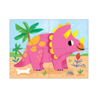 Mudpuppy - Dínók puzzle, 4 az 1-ben - JátékManufaktúra