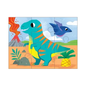 Mudpuppy - Dínók puzzle, 4 az 1-ben - JátékManufaktúra