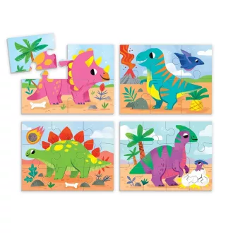 Mudpuppy - Dínók puzzle, 4 az 1-ben - JátékManufaktúra
