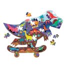 Mudpuppy - Jurassic Skatepark puzzle, 75 db - JátékManufaktúra