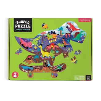 Mudpuppy - Jurassic Skatepark puzzle, 75 db - JátékManufaktúra
