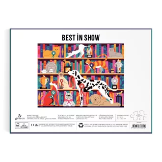 Galison - Kutyák és macskák kiállítása puzzle - 1000 darabos - JátékManufaktúra