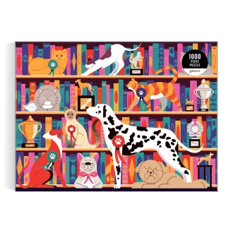 Galison - Kutyák és macskák kiállítása puzzle - 1000 darabos - JátékManufaktúra