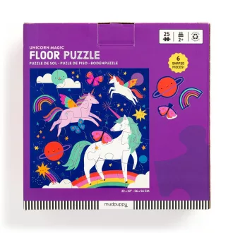 Mudpuppy - Padlópuzzle: Varázslatos unikornisok, 25 db - JátékManufaktúra