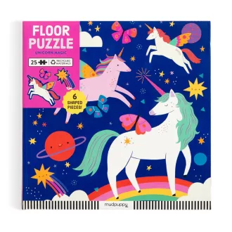 Mudpuppy - Padlópuzzle: Varázslatos unikornisok, 25 db - JátékManufaktúra