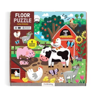 Mudpuppy - Padlópuzzle: Barátok a farmról, 25 db - JátékManufaktúra
