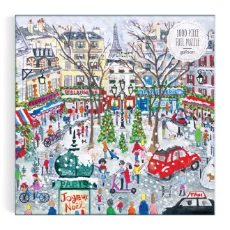 Galison - Fóliás puzzle - Michael Storrings: Karácsonyi Párizs - 1000 darabos - JátékManufaktúra