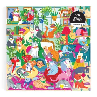 Mudpuppy - Családi puzzle: Szombat délután, 500 db - JátékManufaktúra