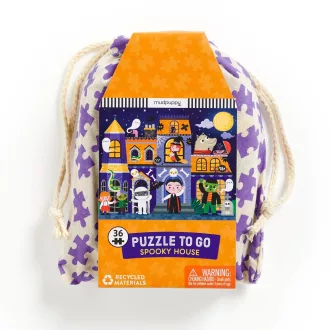 Mudpuppy - Kísértetház vászonzsákban puzzle, 36 db - JátékManufaktúra