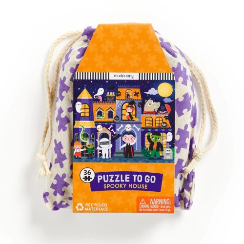 Mudpuppy Puzzle Strašidelný dom v látkovom vrecku 36 dielikov