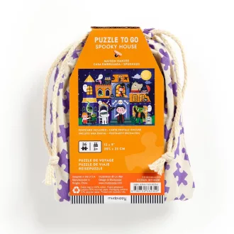 Mudpuppy - Kísértetház vászonzsákban puzzle, 36 db - JátékManufaktúra