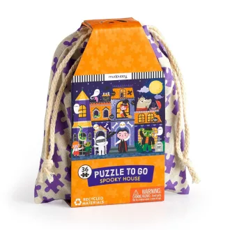 Mudpuppy - Kísértetház vászonzsákban puzzle, 36 db - JátékManufaktúra