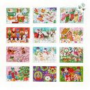 Mudpuppy - Adventi visszaszámláló készlet, 12 db - JátékManufaktúra