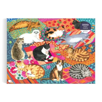 Galison - Lustálkodó cicák puzzle - 1000 darabos - JátékManufaktúra