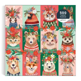 Galison - Karácsonyi bundások puzzle - 500 darabos - JátékManufaktúra