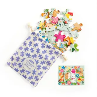 Mudpuppy - Tavaszi felvonulás vászonzsákban puzzle, 36 db - JátékManufaktúra