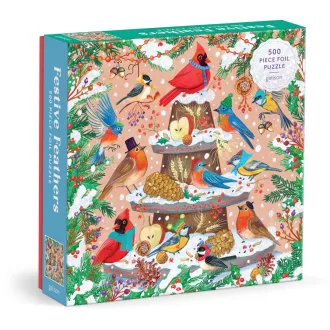 Galison - Téli madarak fóliás puzzle - 500 darabos